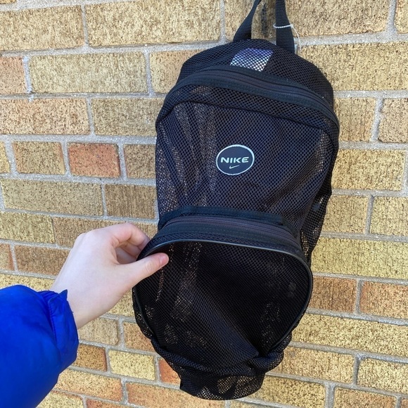 Vintage 2003 White Tag Nike Mesh Backpack Black - Picture 9 of 15